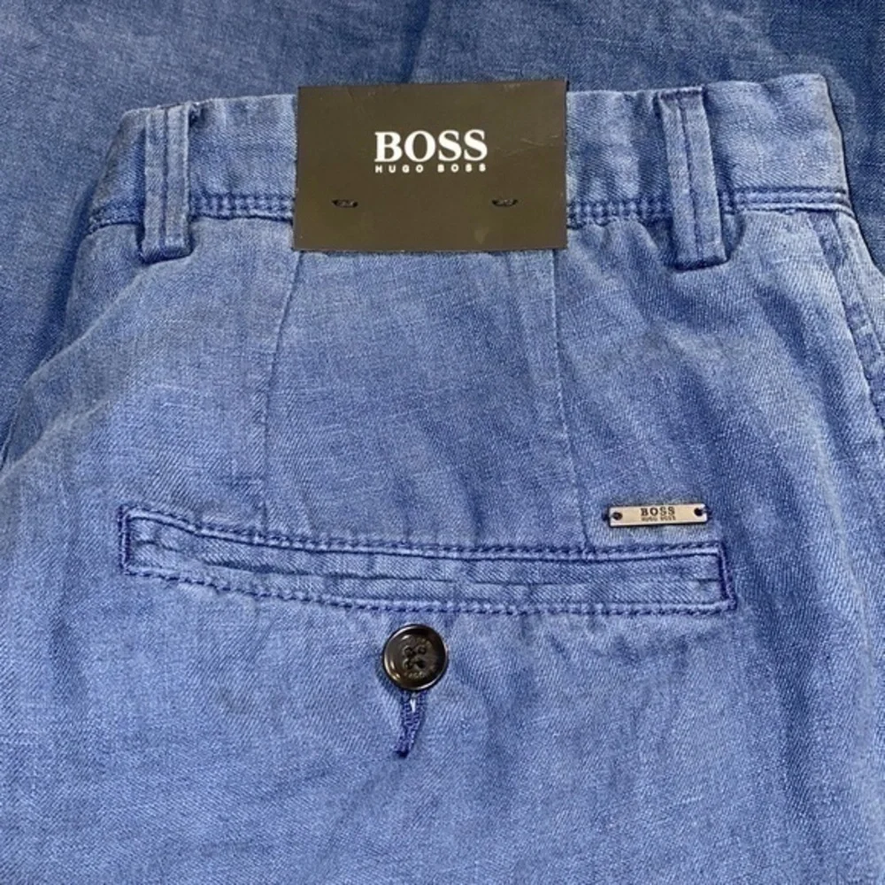 HUGO BOSS Rigan Regular Fit Linen Shorts
